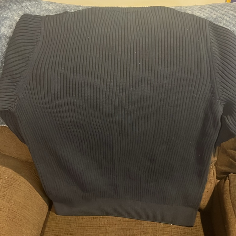 Nautica Men's Blue Cable Knit Sweater - Picture 6 of 7